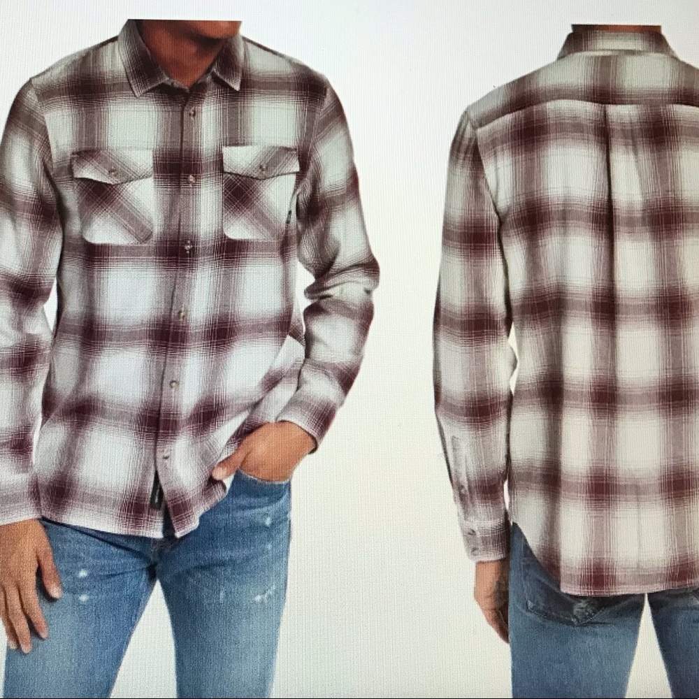 Vans Monterey III Plaid Bottom-up Shirt Size Small